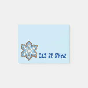 Let It Snow Snowflake Christmas Winter Hanukkah Post-it Notes