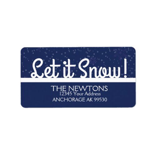 Let it Snow Snowflake Label