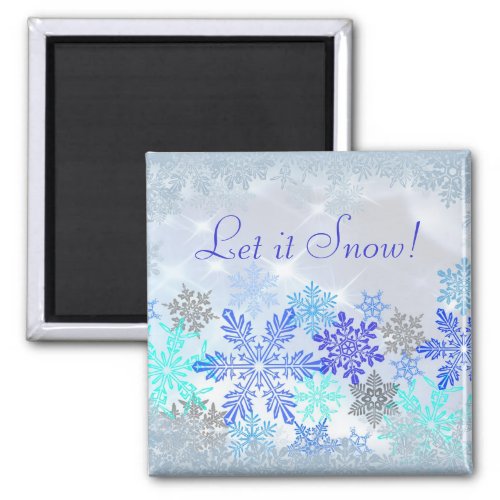 Let it Snow Snowflake  Magnet