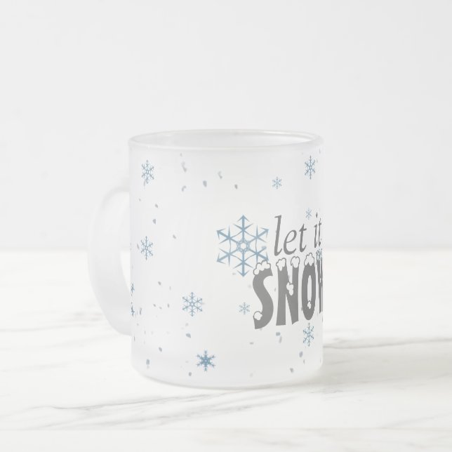 Let It Snow Snowflake Mug (Front Left)