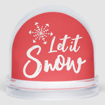 Let It Snow Snowflake Red Winter