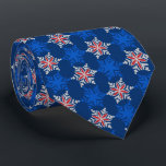 Let It Snow Snowflake Royal Blue Two-Sided Neck Tie<br><div class="desc">Navy with royal blue, silver and red colorway. Inspired by the vintage icon designs of the forties and fifties this quaint holiday tie features accented snowflakes dancing on a background of tonal snowflakes. These designs come in several colorways.</div>