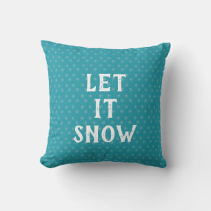 Let It Snow, Snowflake Throw Pillow