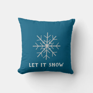 Let it snow, Snowflake Throw Pillow