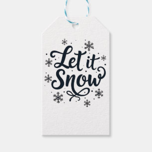 Let it Snow Snowflake Winter Season Chrstmas Gift Tags