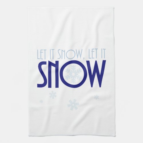 Let It Snow Snowflake Winter Towel