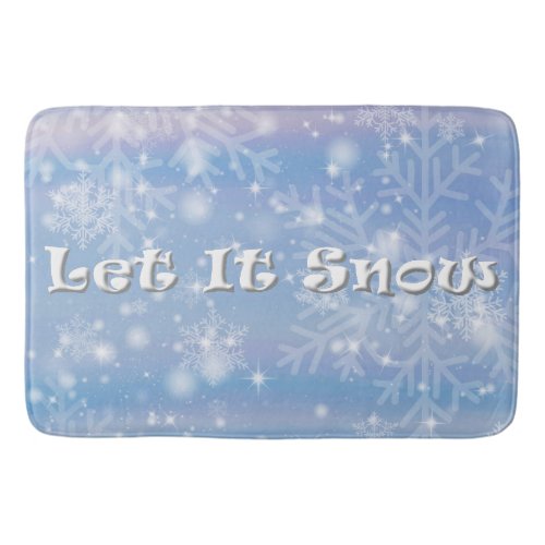 Let It Snow Snowflakes Bath Mat