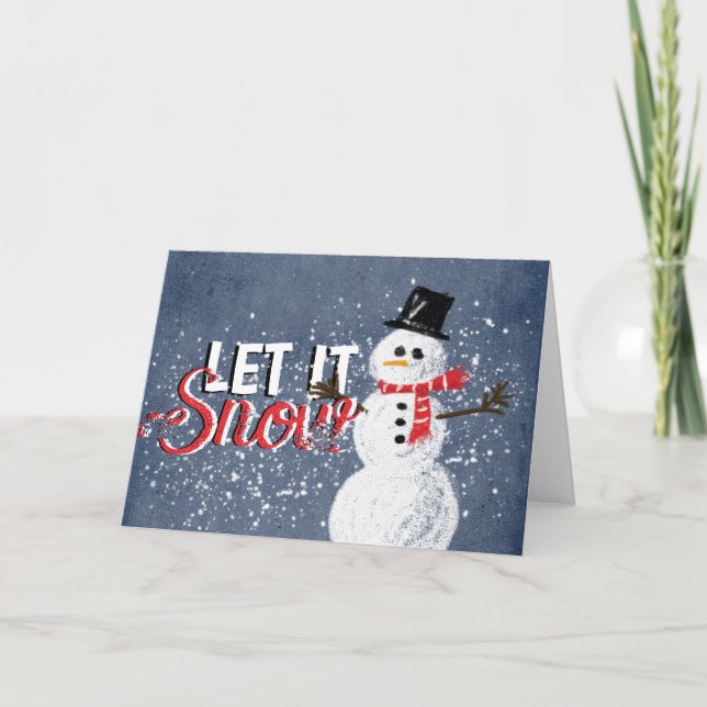 Let it Snow Snowman Christmas Holiday  (Front)