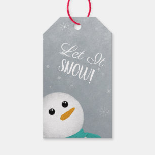 Let It Snow Snowman Gift Tags
