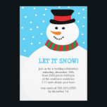 Let it snow! Snowman Holiday Celebration Invitation<br><div class="desc">Holiday party invitations
 Babystar Designs</div>