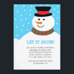 Let it snow! Snowman Holiday Celebration Invitation<br><div class="desc">Holiday party invitations
 Babystar Designs</div>