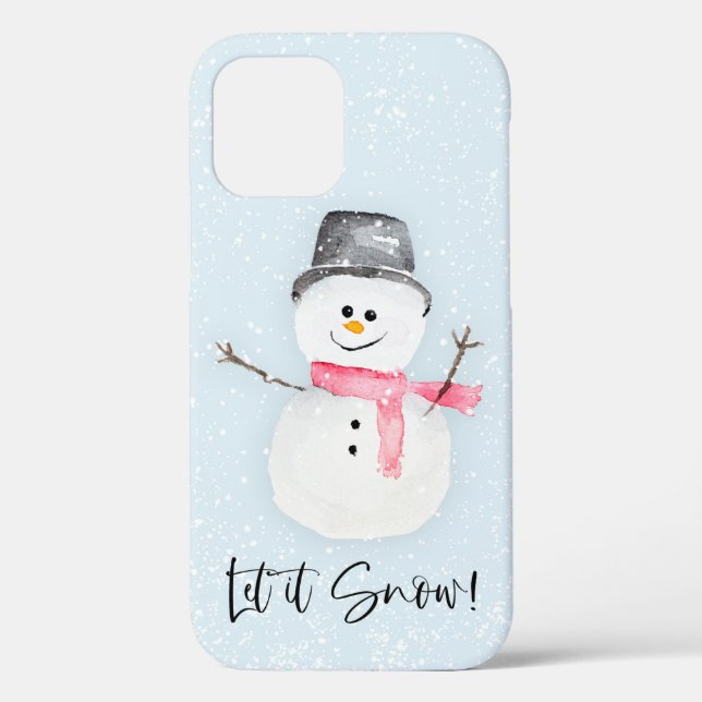 Let it snow snowman iPhone case 12 (Back)