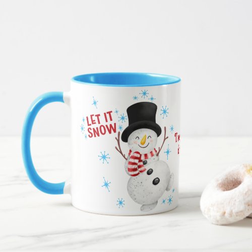 Let It Snow Snowman Mug
