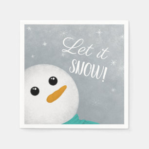 Let It Snow Snowman Napkins