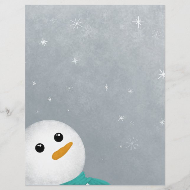 Let It Snow Snowman Paper (Front)