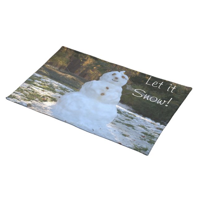 Let it Snow Snowman Placemat (On Table)