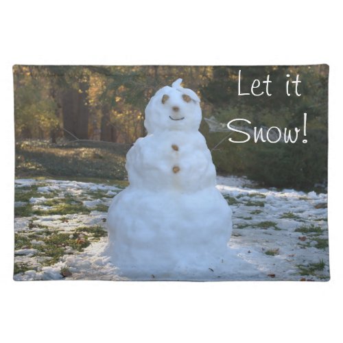 Let it Snow Snowman Placemat