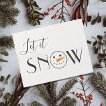 Let it Snow Snowman Rustic  Wooden Box Sign<br><div class="desc">Let it Snow typography and script create this cute snowman face added to the “O” in the word SNOW to create an adorable rustic cottage style wood sign.  Perfect for any home decor and a perfect holiday gift.</div>