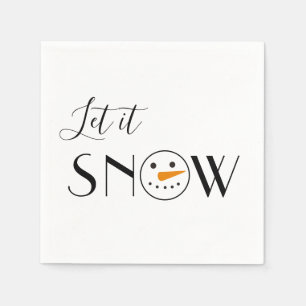 Let it Snow Snowman Simple Napkins