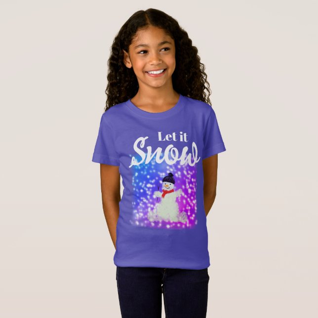 Let it snow snowman T-Shirt (Front Full)