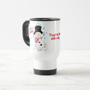 Let It Snow Snowman Travel Mug