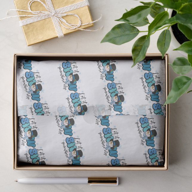 Let it Snow Somewhere Else Snowman Tissue Paper (Gift)