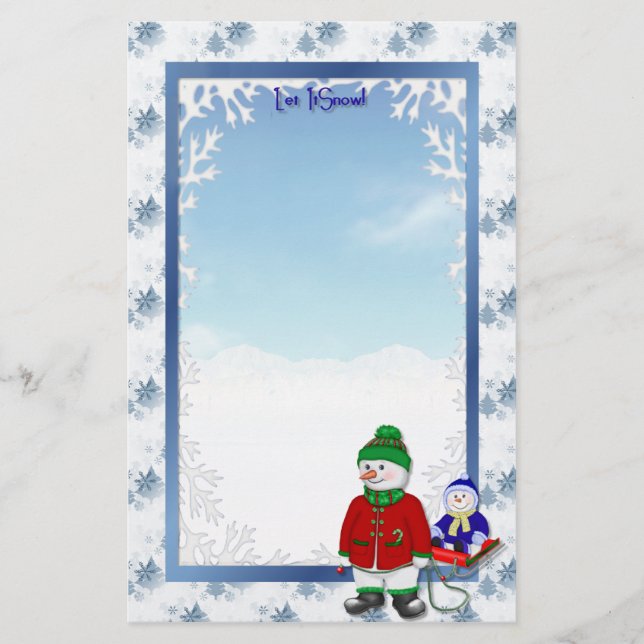 Let It Snow Stationery (Front)