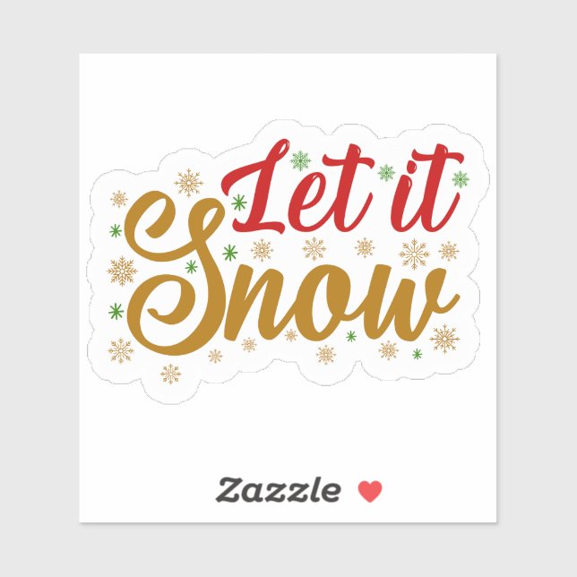 Let it snow sticker (Sheet)