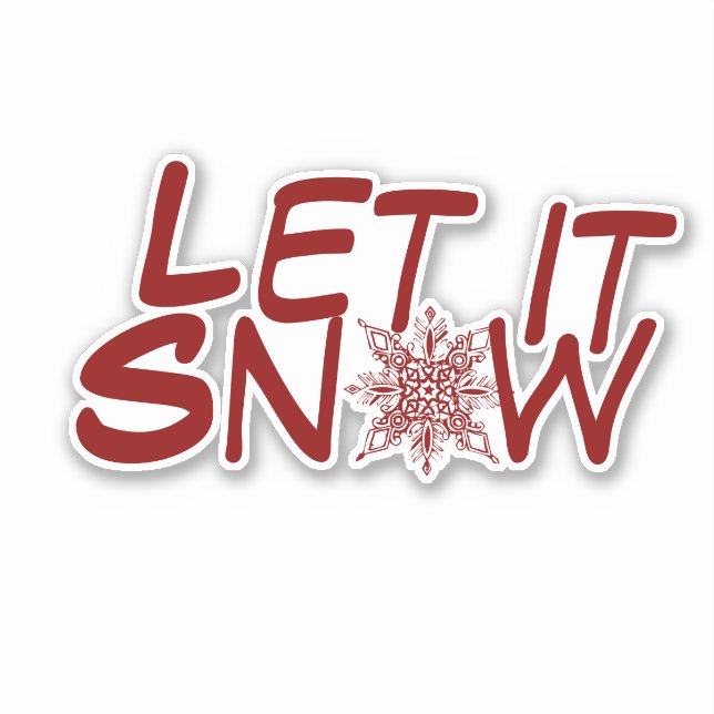 let it snow sticker (Front)