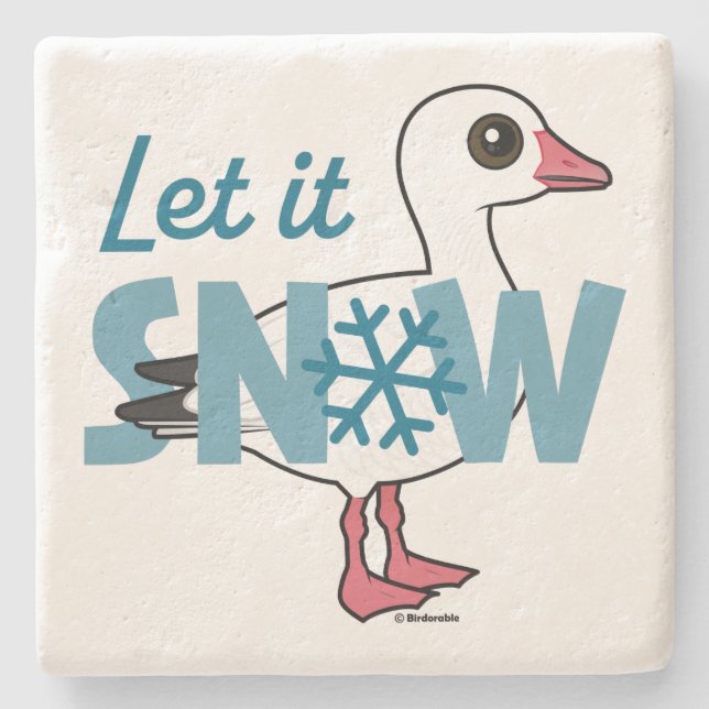 Let it Snow! Stone Coaster (Front)