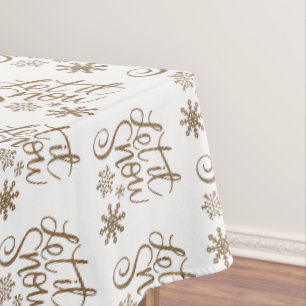 Let it Snow Tablecloth Holilday Christmas Decor