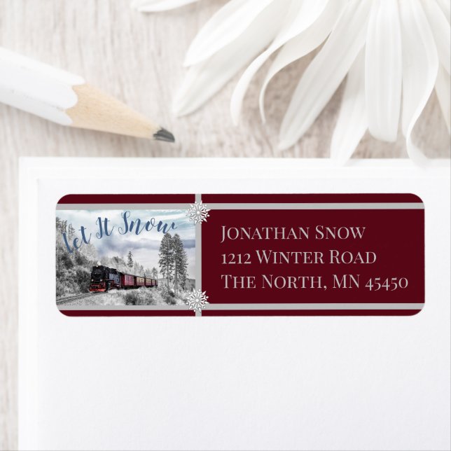 Let It Snow Train Ride Label (Insitu)