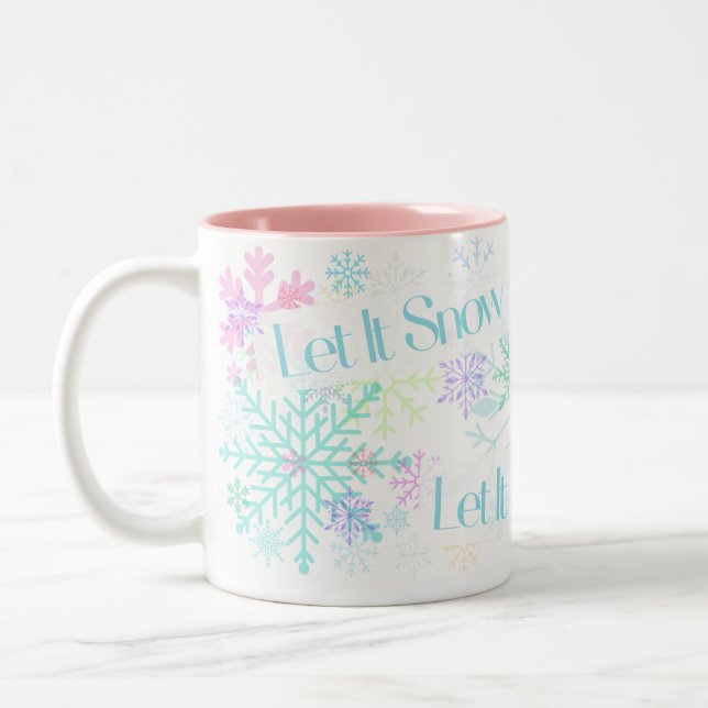 Let It Snow! Two-Tone Coffee Mug (Left)