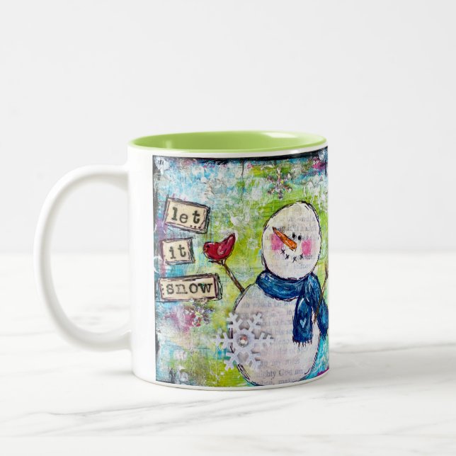 Let it Snow Two-Tone Coffee Mug (Left)