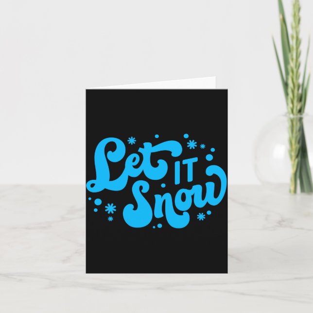 Let It Snow Winter Design  Card (Front)
