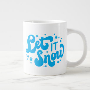 Let It Snow Winter Design Giant Coffee Mug