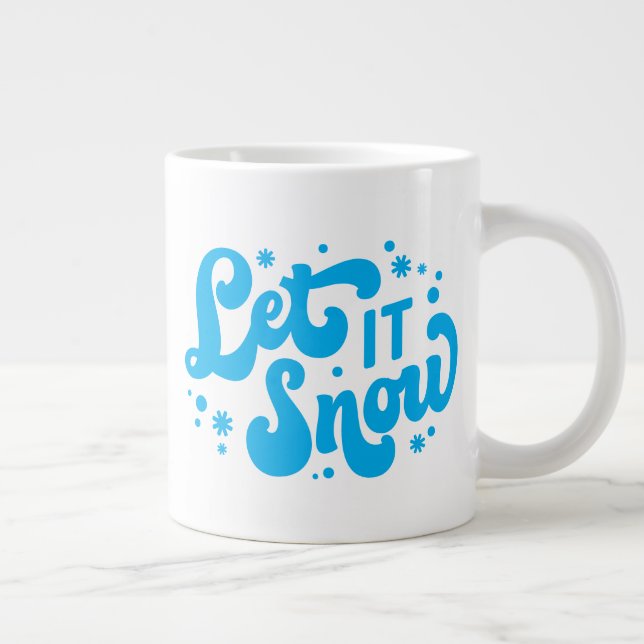 Let It Snow Winter Design Giant Coffee Mug (Right)