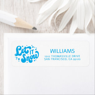 Let It Snow Winter Design Label