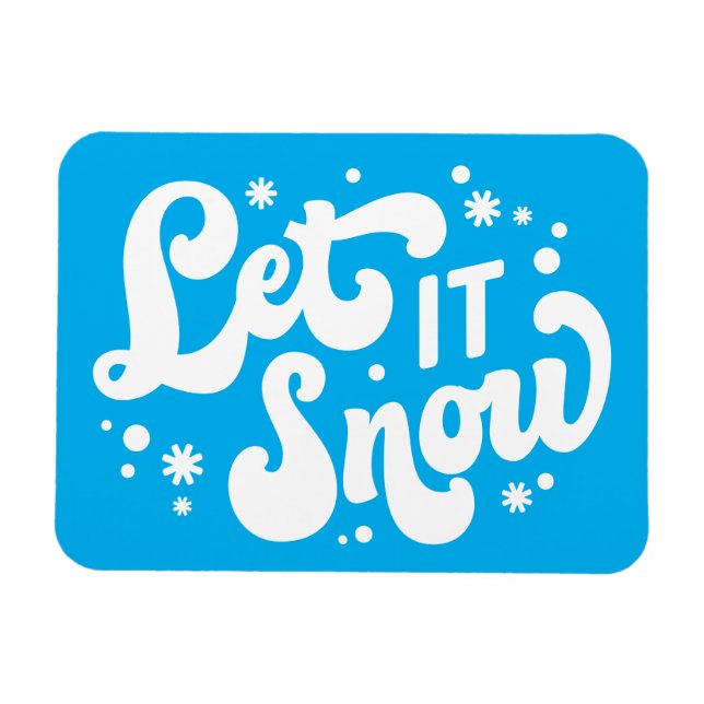 Let It Snow Winter Design Magnet (Horizontal)