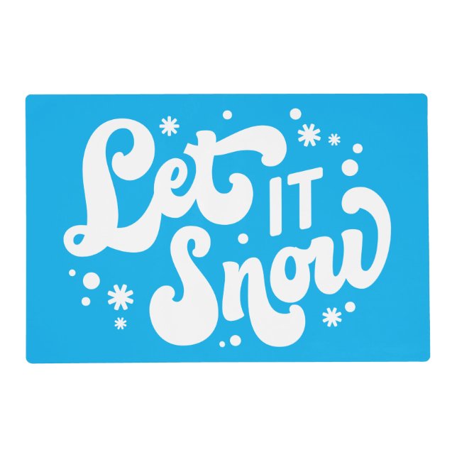 Let It Snow Winter Design Placemat (Front)