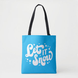 Let It Snow Winter Design Tote Bag
