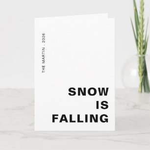 Let It Snow Winter Holiday Greeting with Festive Card