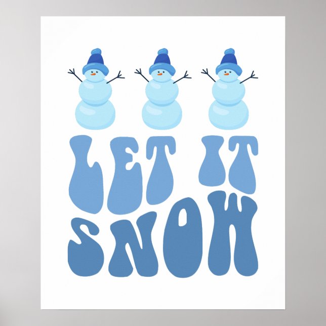 Let It Snow Winter Holiday Poster (Front)