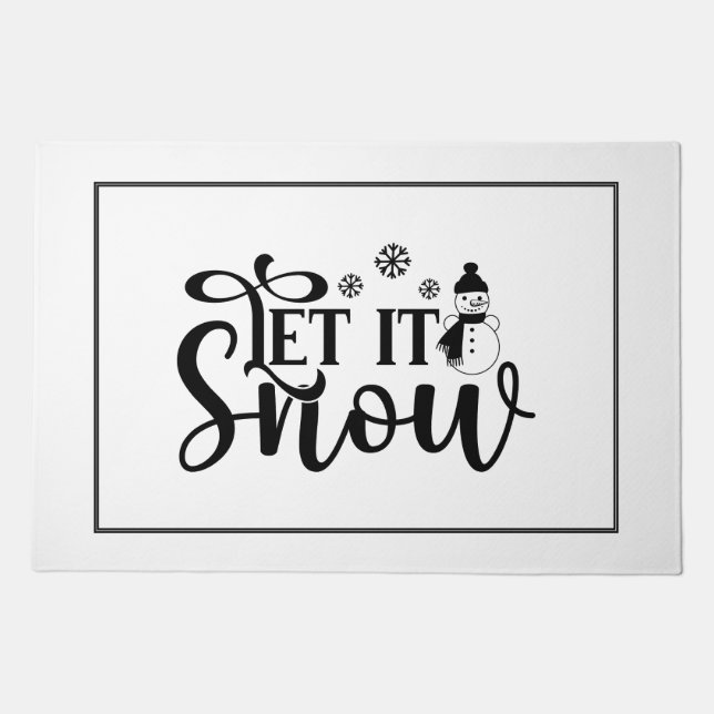 Let It Snow | Winter Holiday Welcome Mat (Front)
