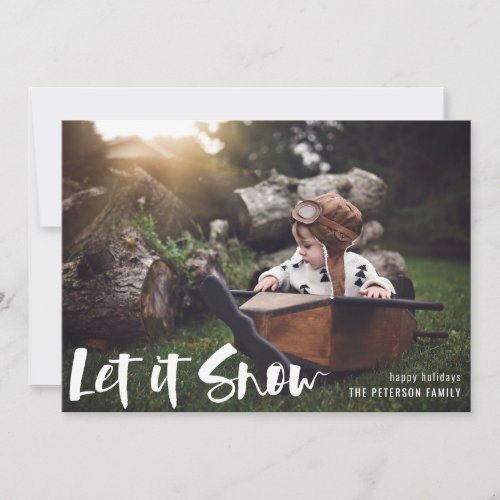 Let It Snow Winter Photo Holiday Card