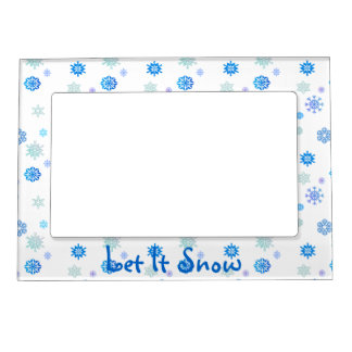 Let It Snow Winter Photo Magnetic Frame