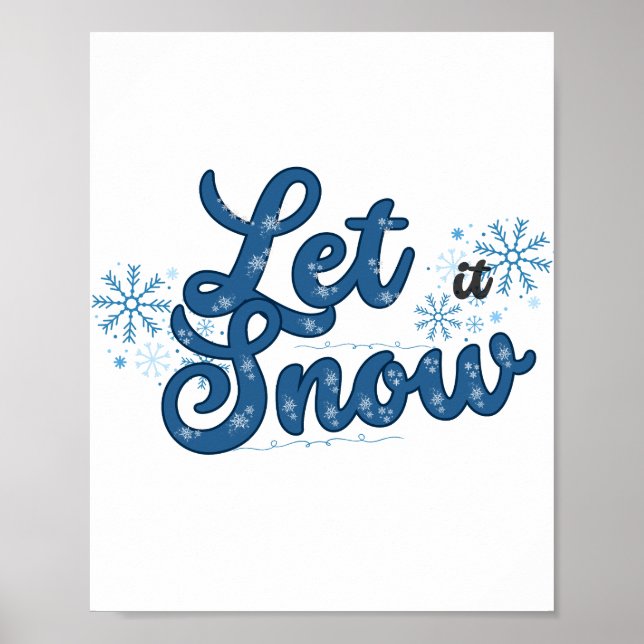 Let It Snow Winter Poster (Front)