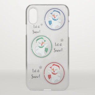 Let it Snow Winter Snowmen Cartoon iPhone X Case