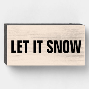 LET IT SNOW WOOD BOX WALL SIGN