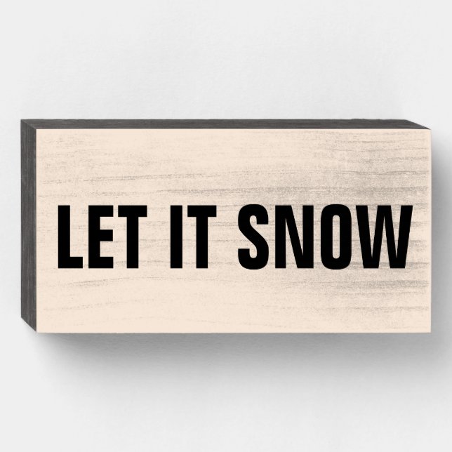 LET IT SNOW WOOD BOX WALL SIGN (Front Horizontal)